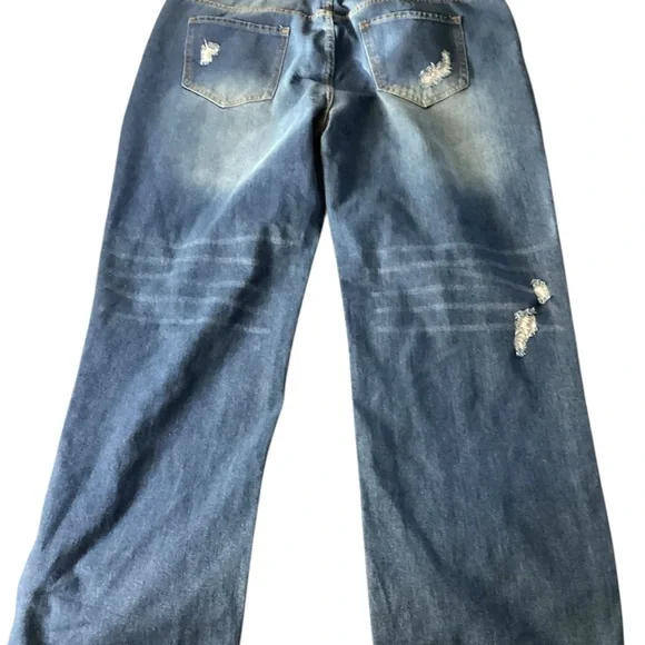 Distressed Blue Jeans - Picture 2 of 2